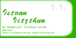 istvan vitzthum business card